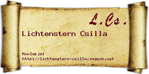Lichtenstern Csilla névjegykártya
