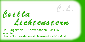 csilla lichtenstern business card